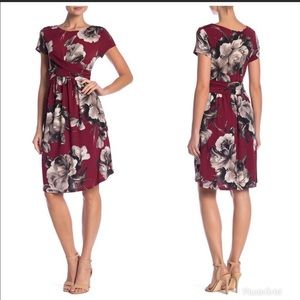 West Kei burgundy floral dress.